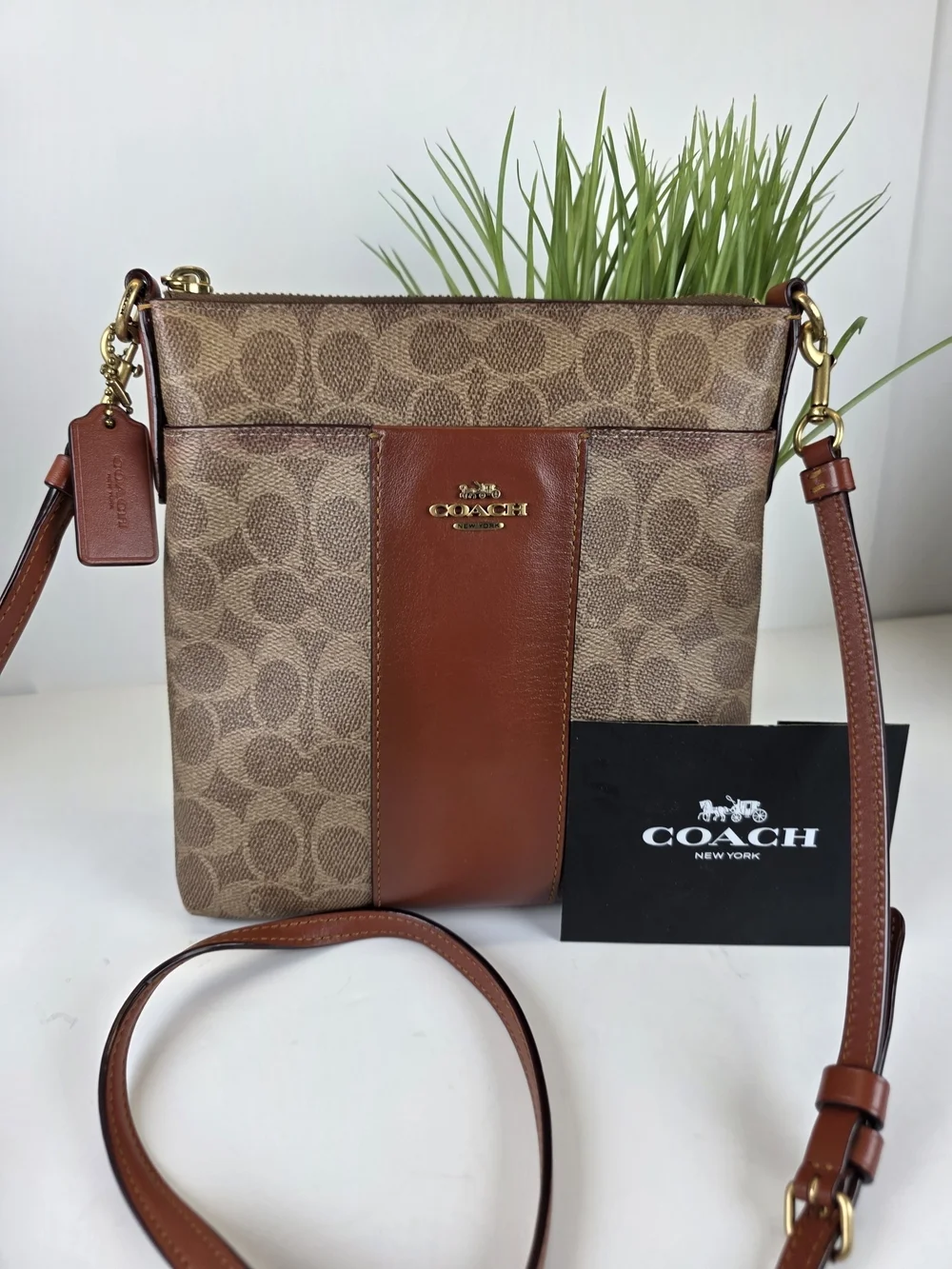 Coach Signature Kitt Messenger Crossbody Colorblock Bag